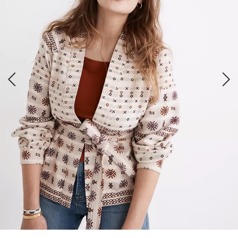 Jacquard wrap jacket